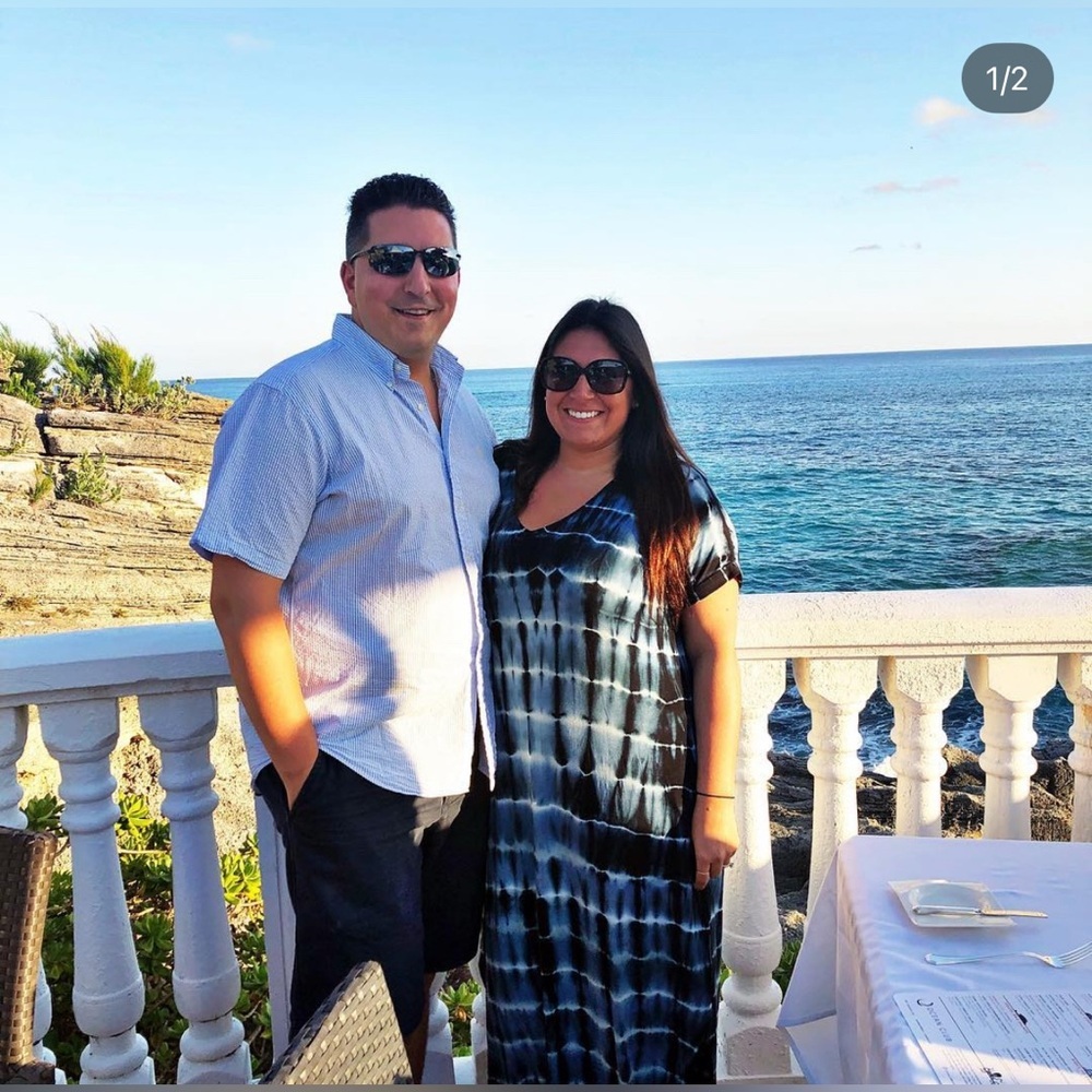 VENUS Black and White Tie-Dye Maxi Dress